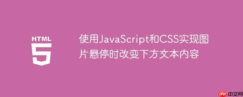 使用javascript和css实现图片悬停时改变下方文本内容