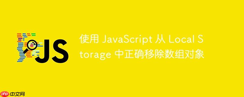 使用 JavaScript 从 Local Storage 中正确移除数组对象