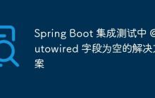 Spring Boot 集成測(cè)試中 @Autowired 字段為空的解決方案
