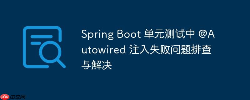 Spring Boot 单元测试中 @Autowired 注入失败问题排查与解决-小浪学习网