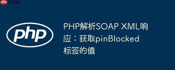 PHP解析SOAP XML响应：获取pinBlocked标签的值