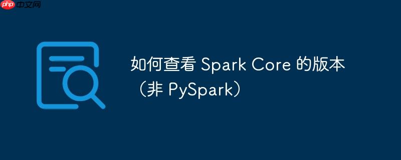 如何查看 spark core 的版本(非 pyspark)