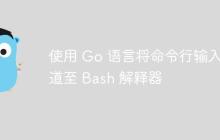 使用 Go 语言将命令行输入管道至 Bash 解释器