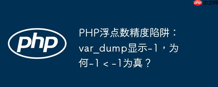 PHP浮点数精度陷阱：var_dump显示-1，为何-1 < -1为真？
