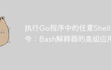执行Go程序中的任意Shell命令:Bash解释器的高级应用