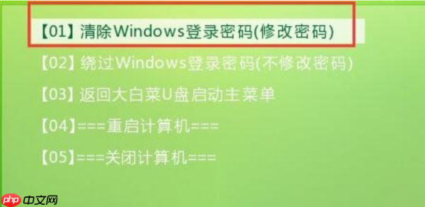 win10系统pe删除开机密码教程