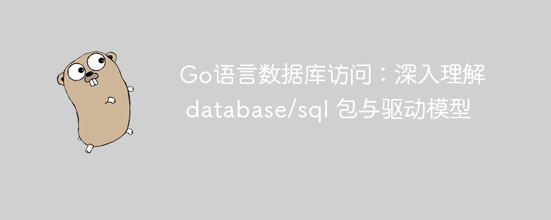 Accès à la base de données GO Language: compréhension approfondie de la base de données / du package SQL et du modèle de pilote