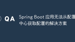 Spring Boot app cannot get configuration solutions from Configuration Center