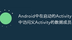 Accessing data members of parent Activity in the startup Activity in Android