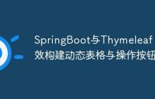 SpringBoot与Thymeleaf:高效构建动态表格与操作按钮