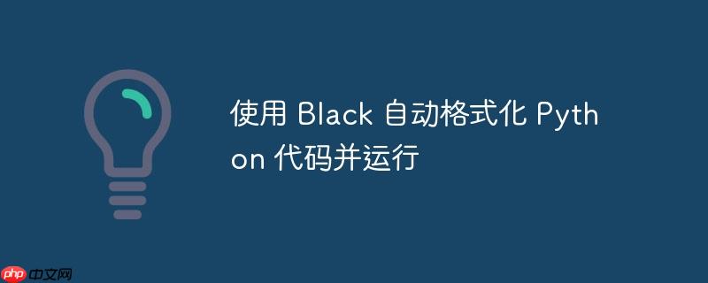 使用 black 自动格式化 python 代码并运行