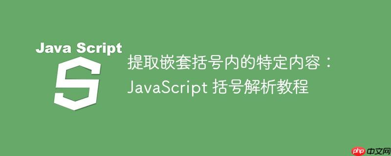 提取嵌套括号内的特定内容：JavaScript 括号解析教程-小浪学习网