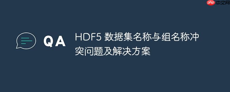 hdf5 数据集名称与组名称冲突问题及解决方案