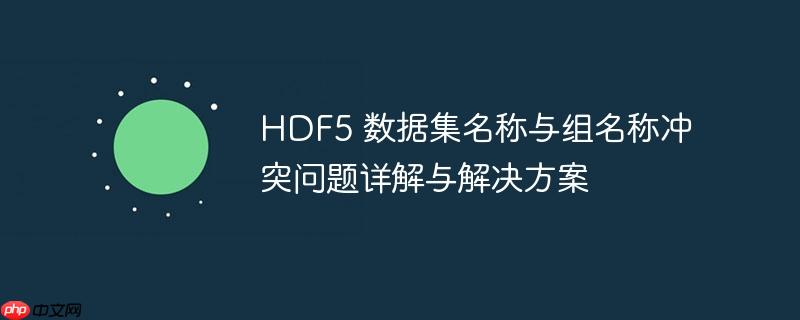 hdf5 数据集名称与组名称冲突问题详解与解决方案