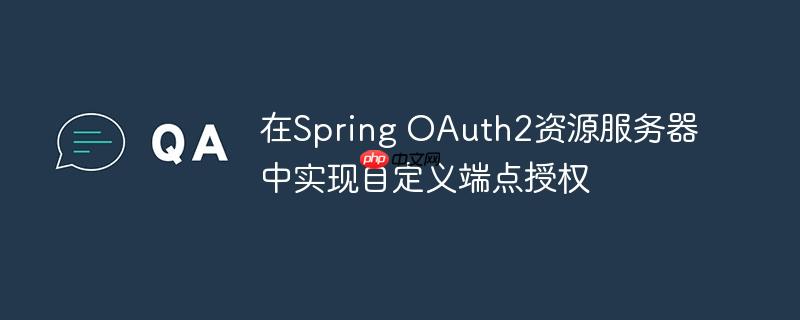 在Spring OAuth2资源服务器中实现自定义端点授权-小浪学习网