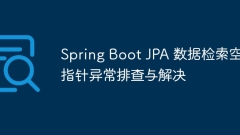 Spring Boot JPA data retrieval null pointer exception check and resolution