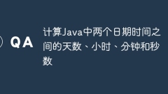 Calculate the number of days, hours, minutes and seconds between two dates and times in Java