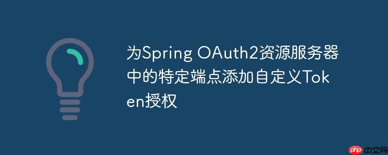 为Spring OAuth2资源服务器中的特定端点添加自定义Token授权-小浪学习网