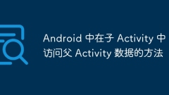 Methods to access parent Activity data in child Activity in Android
