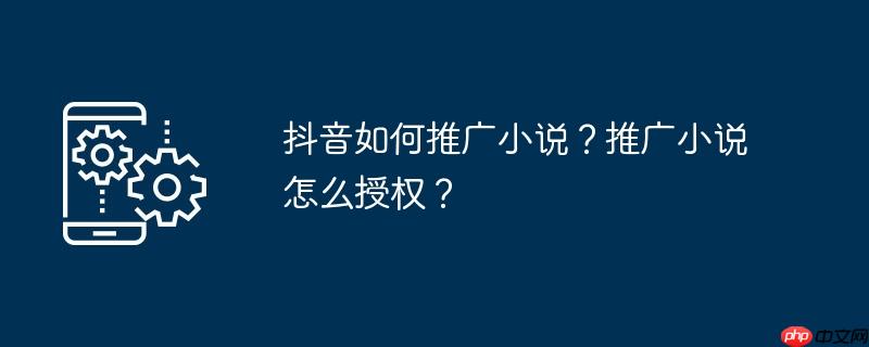 抖音如何推广小说?推广小说怎么授权?