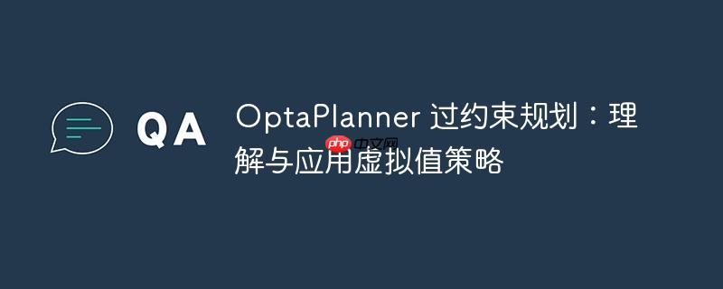 OptaPlanner 过约束规划：理解与应用虚拟值策略-小浪学习网
