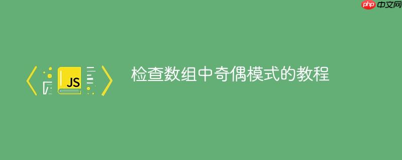 检查数组中奇偶模式的教程