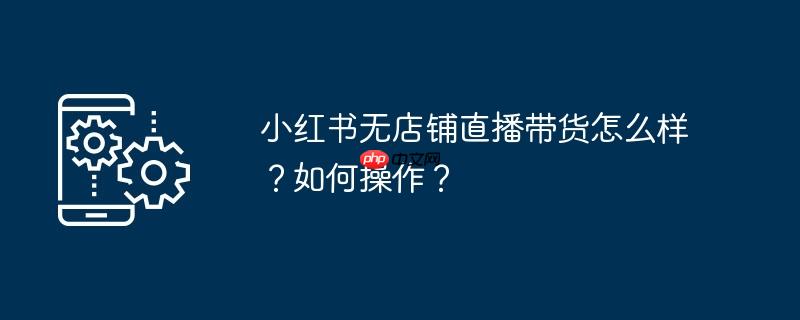 小红书无店铺直播带货怎么样?如何操作?