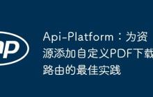 Api-Platform:为资源添加自定义PDF下载路由的最佳实践