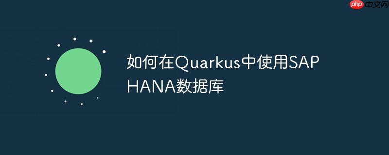 如何在Quarkus中使用SAP HANA数据库-小浪学习网