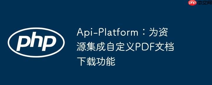 Api-Platform：为资源集成自定义PDF文档下载功能