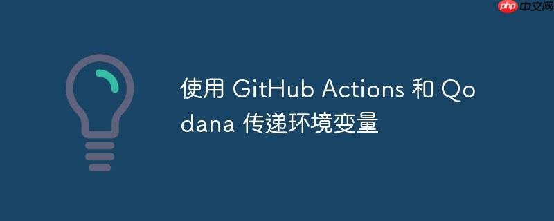 使用 GitHub Actions 和 Qodana 传递环境变量-小浪学习网