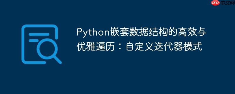 Python嵌套数据结构的高效与优雅遍历：自定义迭代器模式-小浪学习网