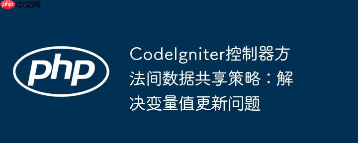 CodeIgniter控制器方法间数据共享策略：解决变量值更新问题-小浪学习网