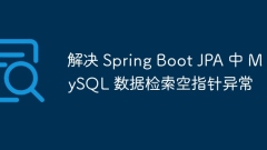 Solve the MySQL data retrieval null pointer exception in Spring Boot JPA