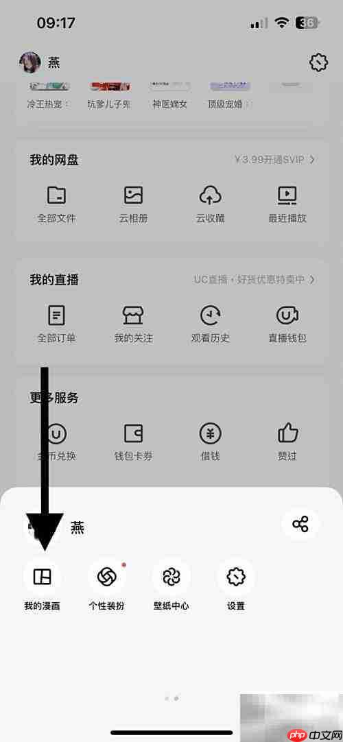 UC浏览器查看漫画位置指南