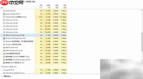 VMware托盘进程禁用启动