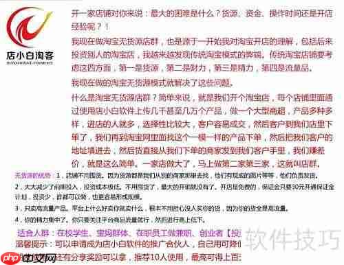 店小白软件使用指南