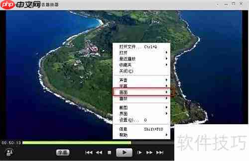 射手播放器画面翻转教程