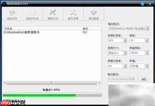 FLV转AVI格式转换教程