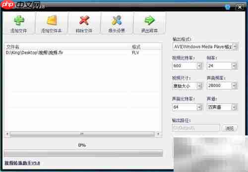 FLV转AVI格式转换教程