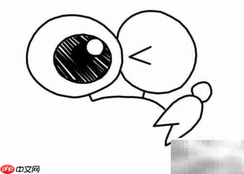 大眼睛螃蟹简笔画