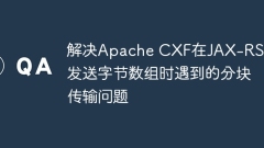 Solve the chunking transfer problem encountered by Apache CXF when sending byte arrays in JAX-RS