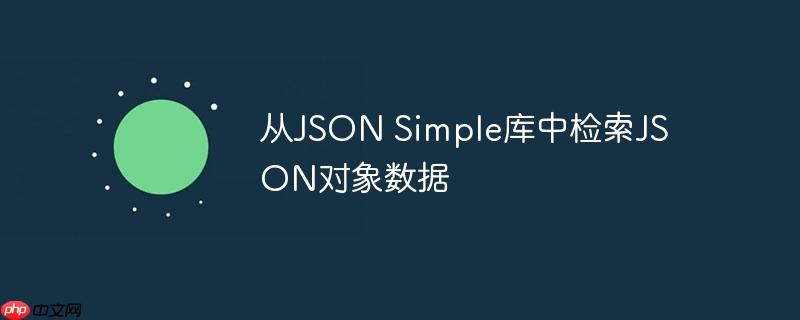 从json simple库中检索json对象数据