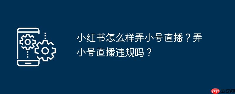 小红书怎么样弄小号直播?弄小号直播违规吗?