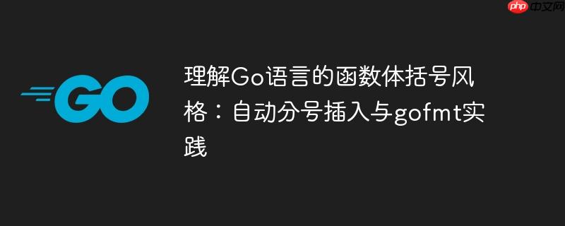 理解Go语言的函数体括号风格：自动分号插入与gofmt实践-小浪学习网