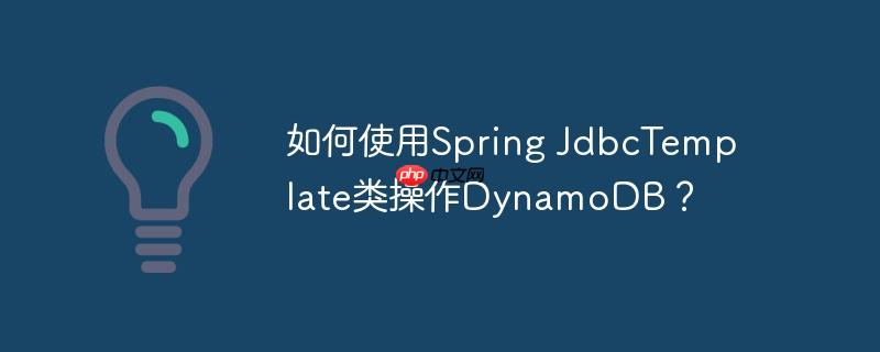 如何使用Spring JdbcTemplate类操作DynamoDB?