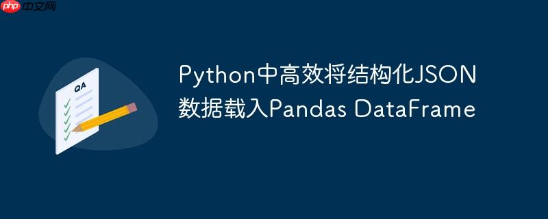 Python中高效将结构化JSON数据载入Pandas DataFrame-小浪学习网