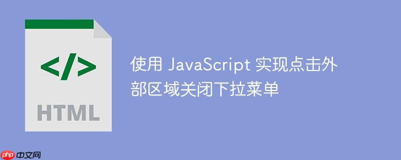 使用 JavaScript 实现点击外部区域关闭下拉菜单-小浪学习网