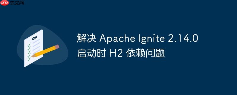 解决 Apache Ignite 2.14.0 启动时 H2 依赖问题-小浪学习网