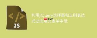 利用jQuery选择器和正则表达式动态填充表单字段